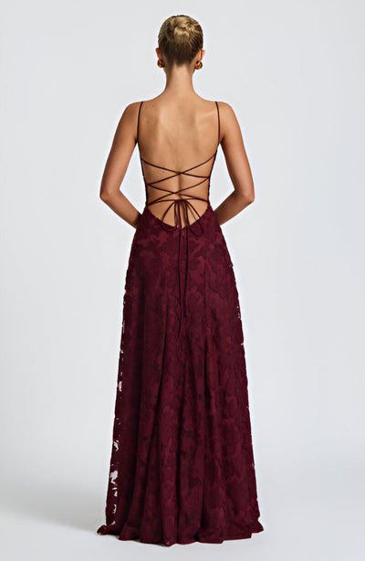 Francisa™ | Langes Kleid mit Spitzenkorsett