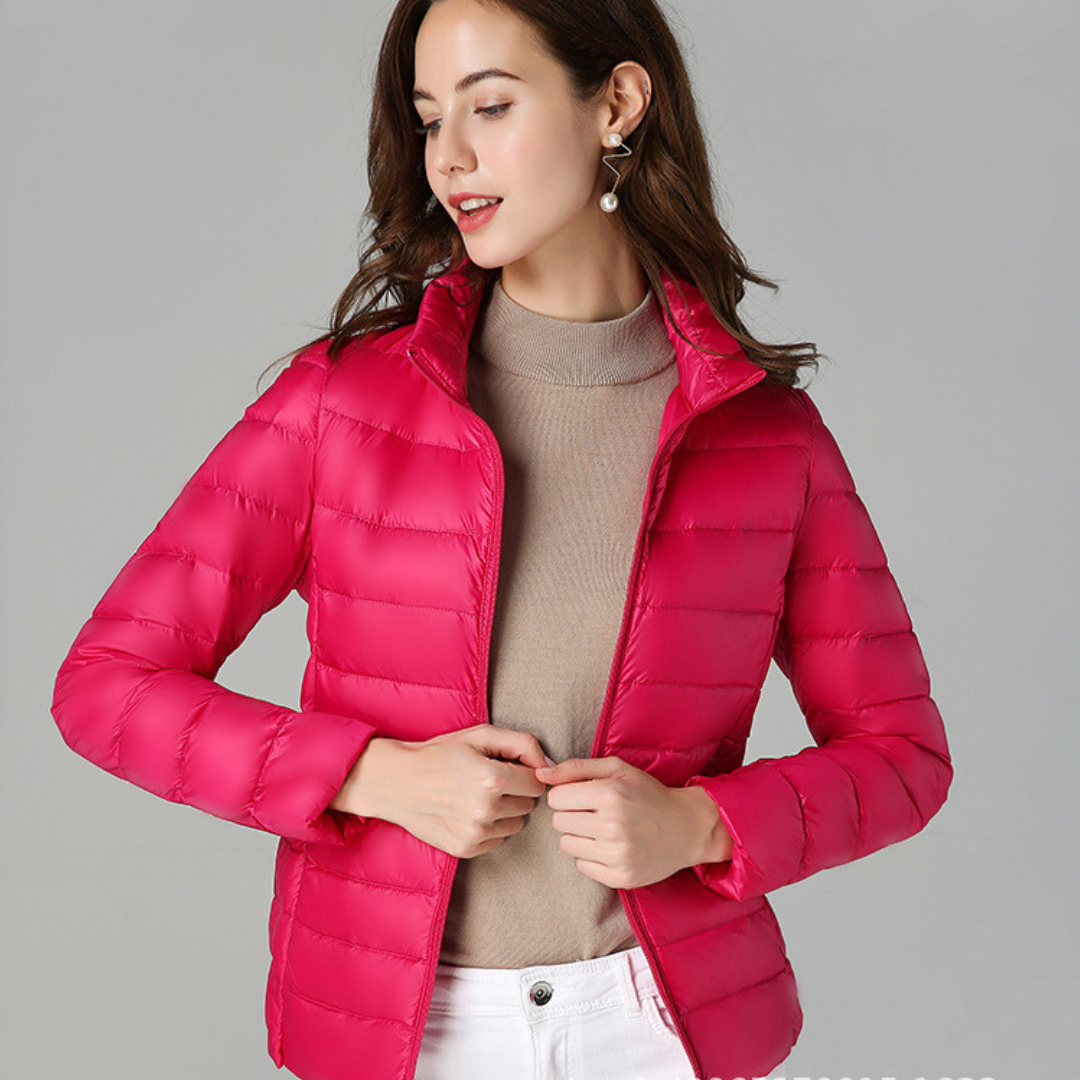 Aurora – Neue ultraleichte Jacke mit weißen Entendaunen