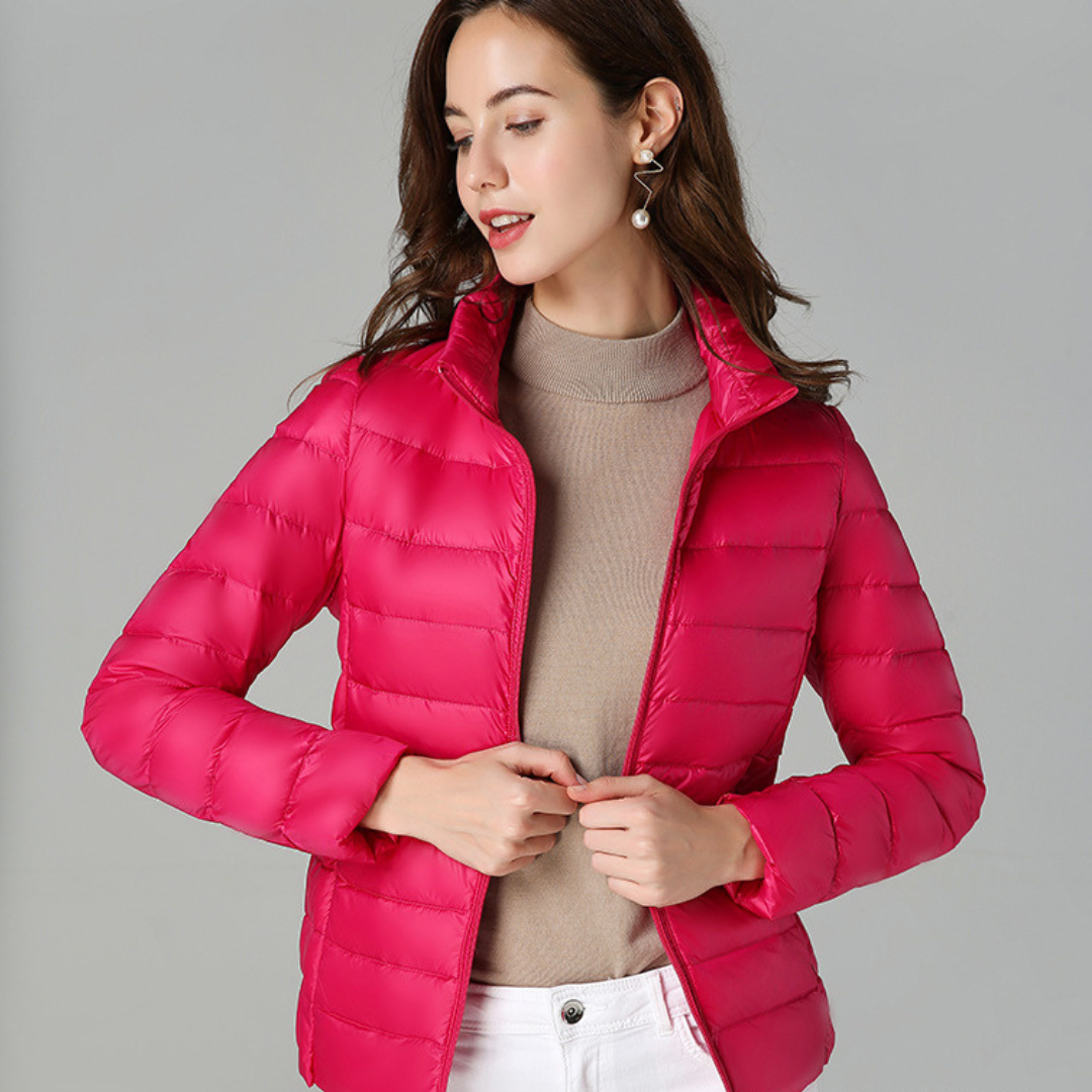 Aurora – Neue ultraleichte Jacke mit weißen Entendaunen