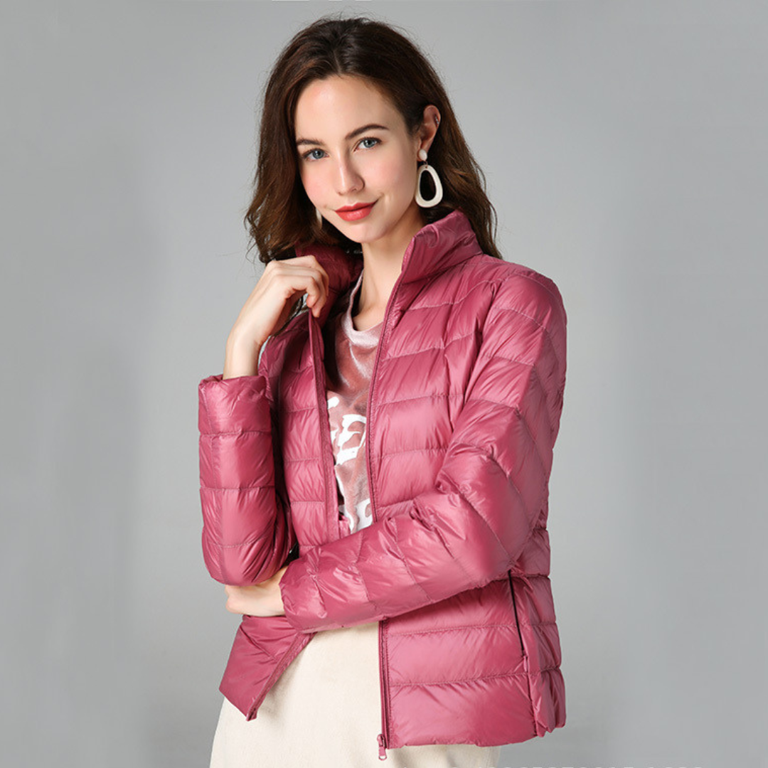 Aurora – Neue ultraleichte Jacke mit weißen Entendaunen