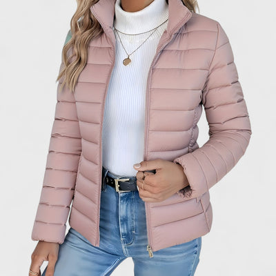 Elisa - Elegante Langjacke mit Stehkragen