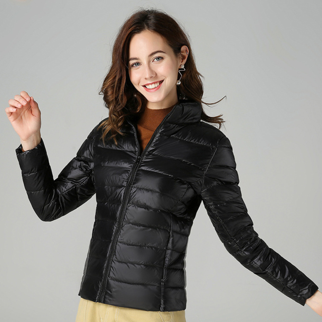 Aurora – Neue ultraleichte Jacke mit weißen Entendaunen