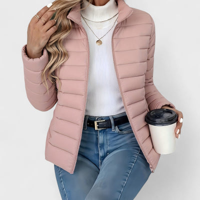 Elisa - Elegante Langjacke mit Stehkragen