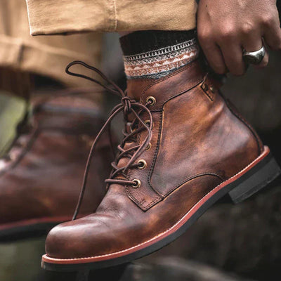 Fanum | Retro Herrenstiefel mit runder Spitze