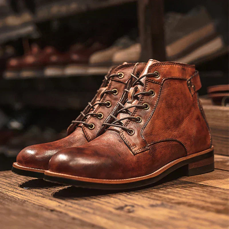Fanum | Retro Herrenstiefel mit runder Spitze