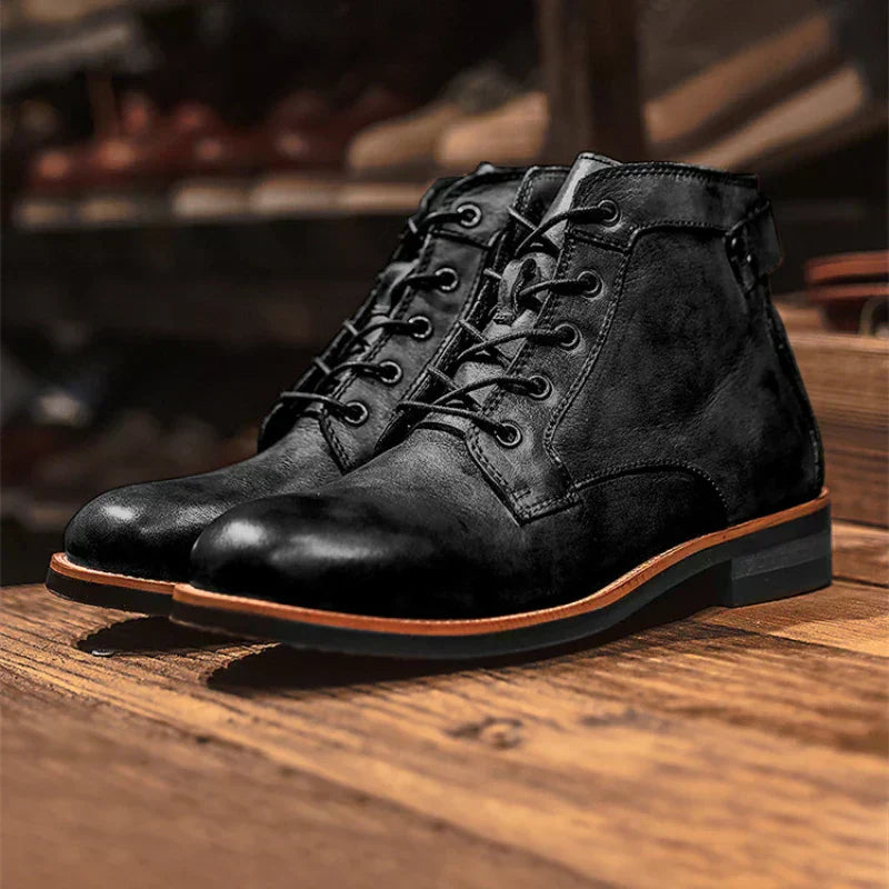Fanum | Retro Herrenstiefel mit runder Spitze
