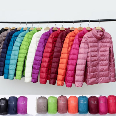 Aurora – Neue ultraleichte Jacke mit weißen Entendaunen