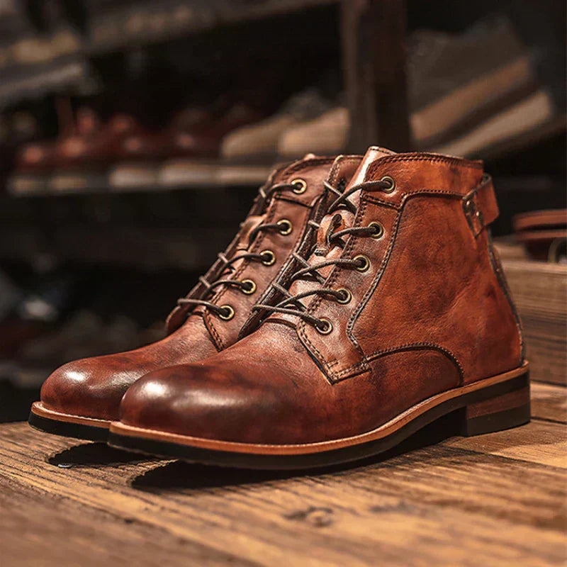 Fanum | Retro Herrenstiefel mit runder Spitze