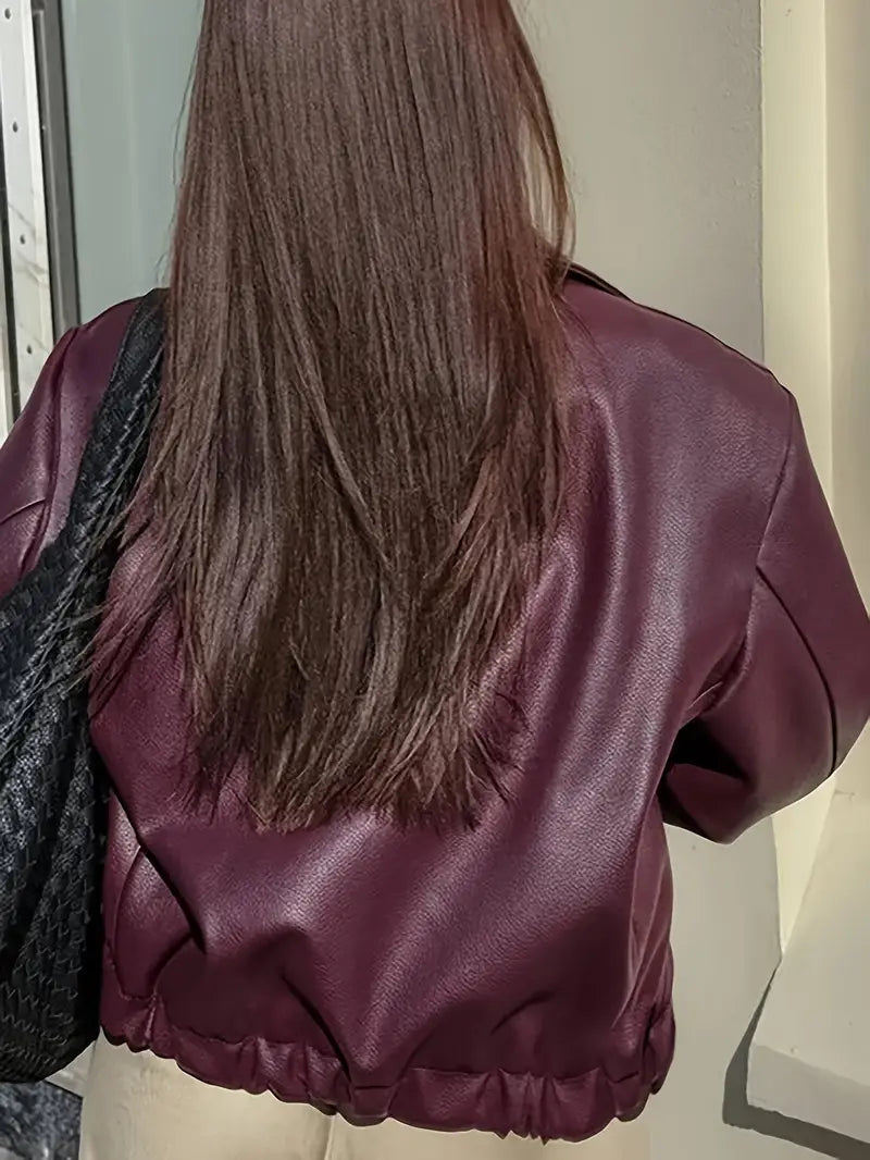 Cassidy – Elegante Oversize-Lederjacke