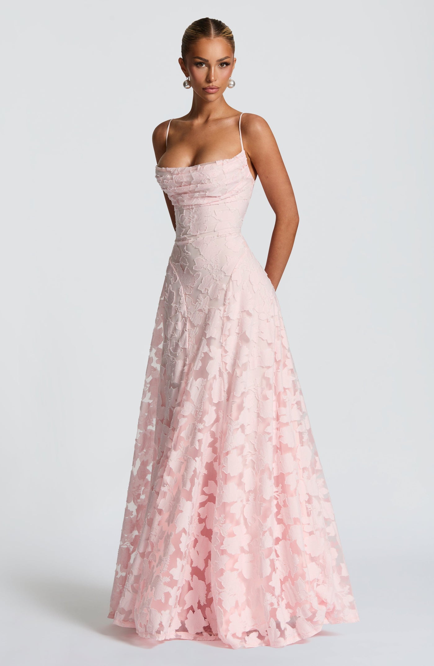 Francisa™ | Langes Kleid mit Spitzenkorsett