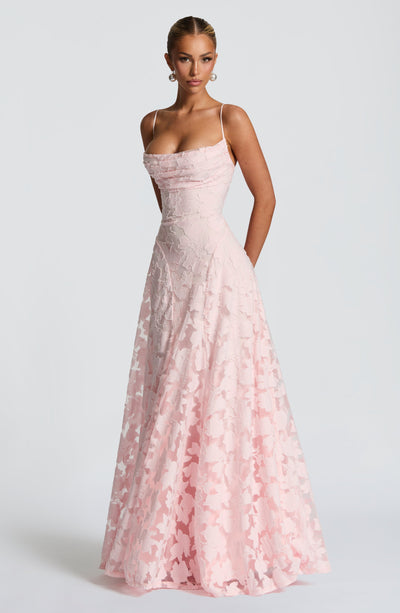 Francisa™ | Langes Kleid mit Spitzenkorsett