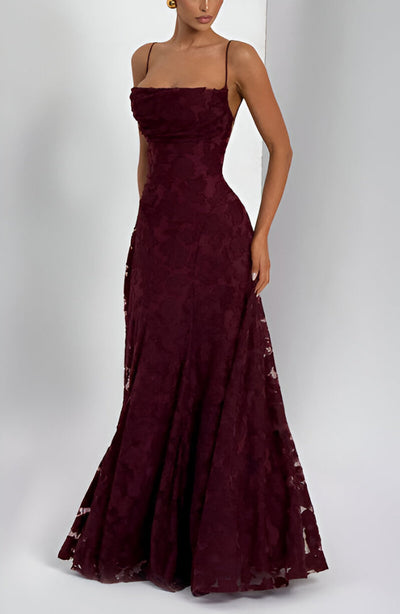 Francisa™ | Langes Kleid mit Spitzenkorsett