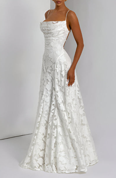 Francisa™ | Langes Kleid mit Spitzenkorsett