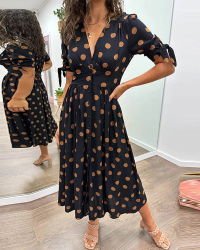Monique | Elegantes Kleid mit Punkten