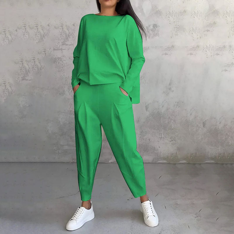 DuoLine™ Zweiteiliges Set mit Rundhalsausschnitt und langen Ärmeln
