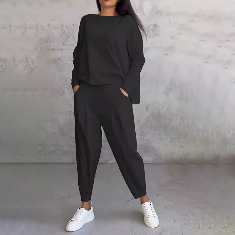 DuoLine™ Zweiteiliges Set mit Rundhalsausschnitt und langen Ärmeln