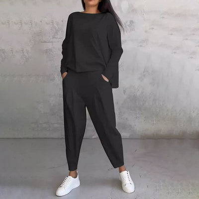 DuoLine™ Zweiteiliges Set mit Rundhalsausschnitt und langen Ärmeln